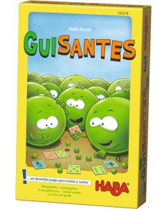 Guisantes es un juego de mesa con cartas cuadradas para toda la familia