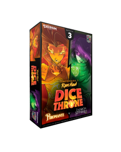 "Dice Throne: Piromante vs Ladrón Sombrío", juego de tablero