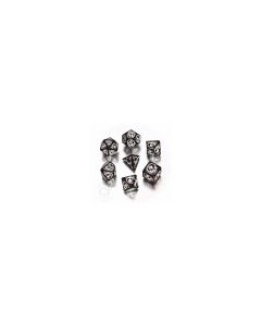 Set 7 Dados Dragons Black & White