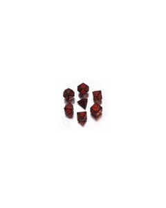Set 7 Dados Dragons Black & Red