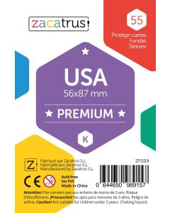 Fundas Zacatrus USA Premium (56 mm X 87 mm) (55 uds)