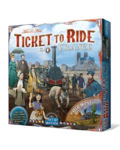 Aventureros al Tren Francia + Viejo oeste es una expansión del aclamado juego Aventureros al Tren