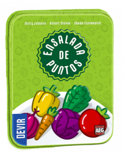 Ensalada de puntos es un juego de cartas en el que tendrás que combinar los alimentos de la mejor manera para puntuar.