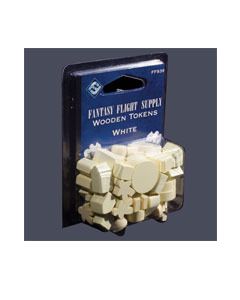 Fichas de madera variadas Blanco