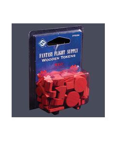 Fichas de madera variadas Rojo