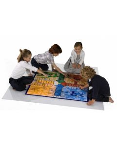 Parchís gigante para jugar en el suelo