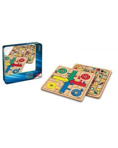 Parchis - Oca de madera Metal Box