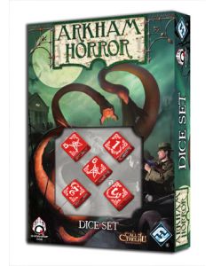 Set de dados Malditos de Arkham Horror (rojo)