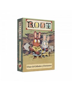 Mazo de cartas de Exiliados y Partisanos para el juego de mesa Root