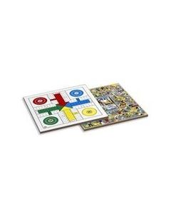 Tablero parchis y oca de madera 40x40